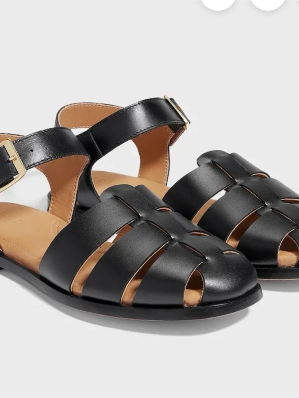 Nisolo Mira Fisherman Sandals, black, 7, NWOT